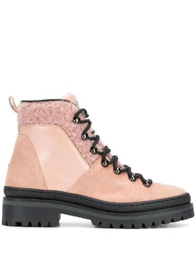 Tommy Hilfiger Cosy Lined Outdoor Boots In Pink