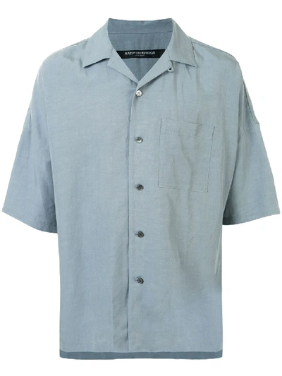 Attachment Short Sleeve Button Up Shirt In Blue