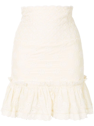 Alice Mccall Angels Embroidered Skirt In Yellow