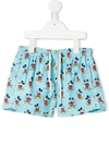 Mc2 Saint Barth Disney© Mickey-print Swim Shorts In Blue
