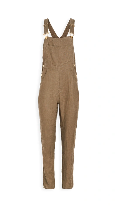 Weworewhat Basic Overalls In Burnt Olive