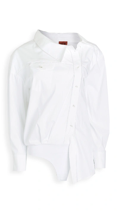 Alix Dillion Thong Bodysuit In White