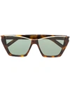 SAINT LAURENT KATE RECTANGULAR-FRAME SUNGLASSES