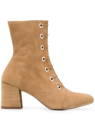 Alexa Chung Fach Lace-up Ankle Boots In Brown