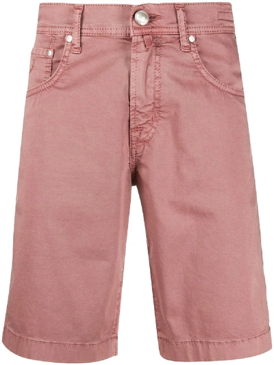 Jacob Cohen Denim Knee-length Short In Pink