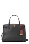 Tory Burch Small Walker Leather Satchel In Black