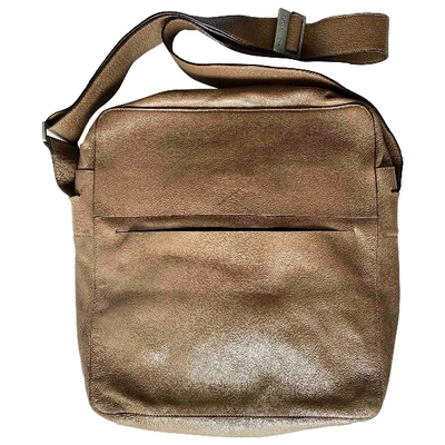 Pre-owned Costume National Leather Bag In Khaki