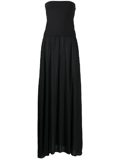 Eres Zephyr Ankara Strapless Jersey Maxi Dress In Black