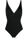 Eres Larcin Deep V Triangle One-piece Swimsuit In Black