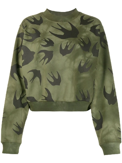 Mcq By Alexander Mcqueen Tie-dyed Printed French Cotton-terry Sweatshirt In Green