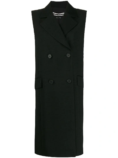 Mcq By Alexander Mcqueen Double-breasted Mid-length Waistcoat In Black