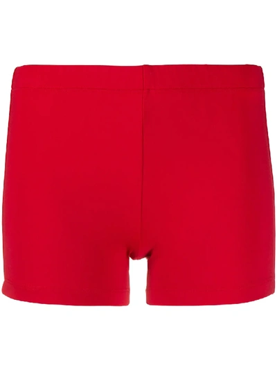 Styland Athletic Body Con Shorts In Red