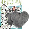 THE KONJAC SPONGE COMPANY K-SPONGE HEART SPONGE - BAMBOO CHARCOAL 12G,KSBC