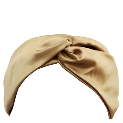 Slip Silk Twist Headband (various Colours) In Gold
