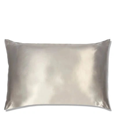 Slip Silk Pillowcase - Queen (various Colours) In Silver