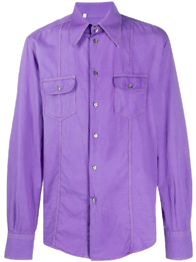 Pre-owned Dolce & Gabbana 1990s Long Sleeve Shirt In Purple
