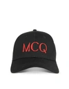 MCQ BY ALEXANDER MCQUEEN BLACK COTTON LOGO BASEBALL CAP,11384582