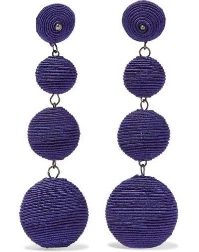 Kenneth Jay Lane Earrings In Purple