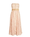 ZIMMERMANN Carnaby Leopard Strapless Midi Dress,060052408384