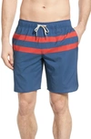 Fair Harbor Men Anchor Trunk In Red Stripe In Blue