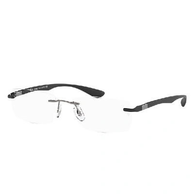 Ray Ban Rb8724 Eyeglasses Black Frame Clear Lenses Polarized 54-17