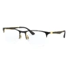 Ray Ban Rb6335 Optics Eyeglasses Gold Frame Clear Lenses Polarized 54-17 In Gold