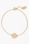Nashelle Initial Mini Disc Bracelet In 14k Gold Fill A