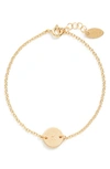 Nashelle Initial Mini Disc Bracelet In 14k Gold Fill K