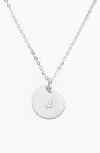 NASHELLE STERLING SILVER INITIAL MINI DISC NECKLACE,IDN4CS