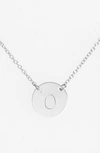 NASHELLE STERLING SILVER INITIAL DISC NECKLACE,IDN6008S