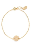 NASHELLE NASHELLE INITIAL MINI DISC BRACELET,IDB15G