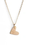 NASHELLE 14K-GOLD FILL INITIAL MINI HEART PENDANT NECKLACE,IDN4-G HEART O