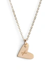 NASHELLE NASHELLE 14K-GOLD FILL INITIAL MINI HEART PENDANT NECKLACE,IDN4-G HEART X