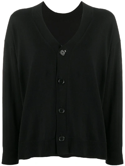 Zucca Fine Knit Cardigan In Black