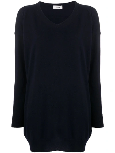 Zucca Boyfriend Fine-knit Jumper In Blue