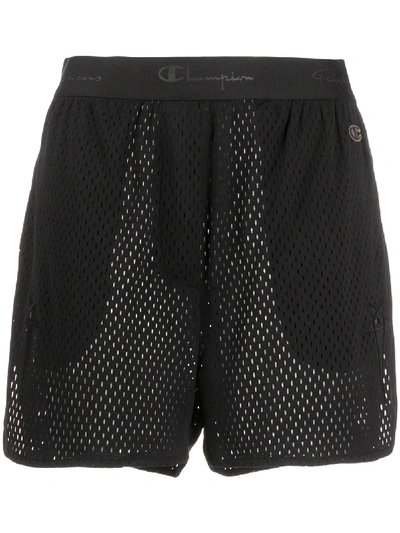 Rick Owens X Champion Dolphin Boxers Mesh 短裤 In Black