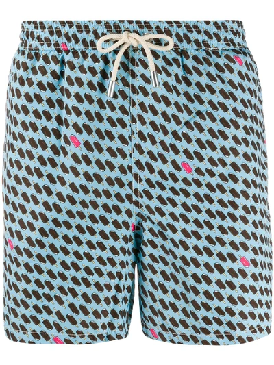 Mc2 Saint Barth Ice Lolly Print Swim Shorts In Blue