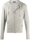 TOM FORD ZIP-FRONT CASHMERE HOODIE