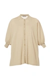 ALBERTA FERRETTI STRETCH VISCOSE BUTTON UP POLO,785024