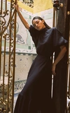 ANDRES OTALORA SAN BERNARDO PLEATED LINEN MIDI DRESS,792784