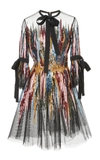 ELIE SAAB SHORT EMBROIDERED DRESS,757166