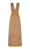 ALBUS LUMEN V-NECK SUEDE DRESS,797002