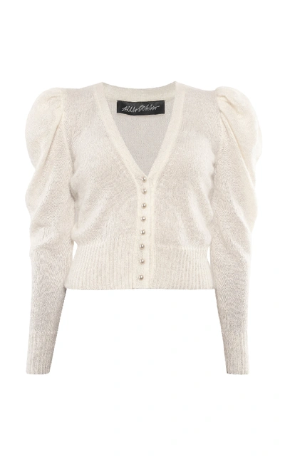 Anna October Clare Wool-blend Cardigan In White