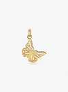 MICHAEL KORS 14K GOLD-PLATED STERLING SILVER OVERSIZED BUTTERFLY CHARM