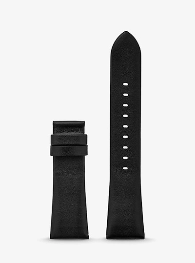 Michael Kors Gen 4 Bradshaw Leather Smartwatch Strap In Black