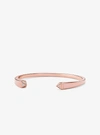 MICHAEL KORS 14K ROSE GOLD-PLATED STERLING SILVER AND PAVÉ STUDDED CUFF
