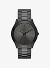 Michael Kors Oversized Slim Runway Black-tone Watch In Black