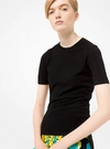 Michael Kors Stretch-viscose T-shirt In Black