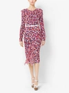 MICHAEL KORS FLORAL SEQUINED STRETCH-TULLE DRESS