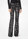 MICHAEL KORS LEOPARD SEQUINED STRETCH-TULLE TROUSERS